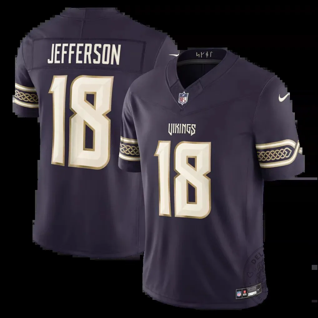 NFL Football Jersey for Justin Jefferson, Number 18, Minnesota Vikings