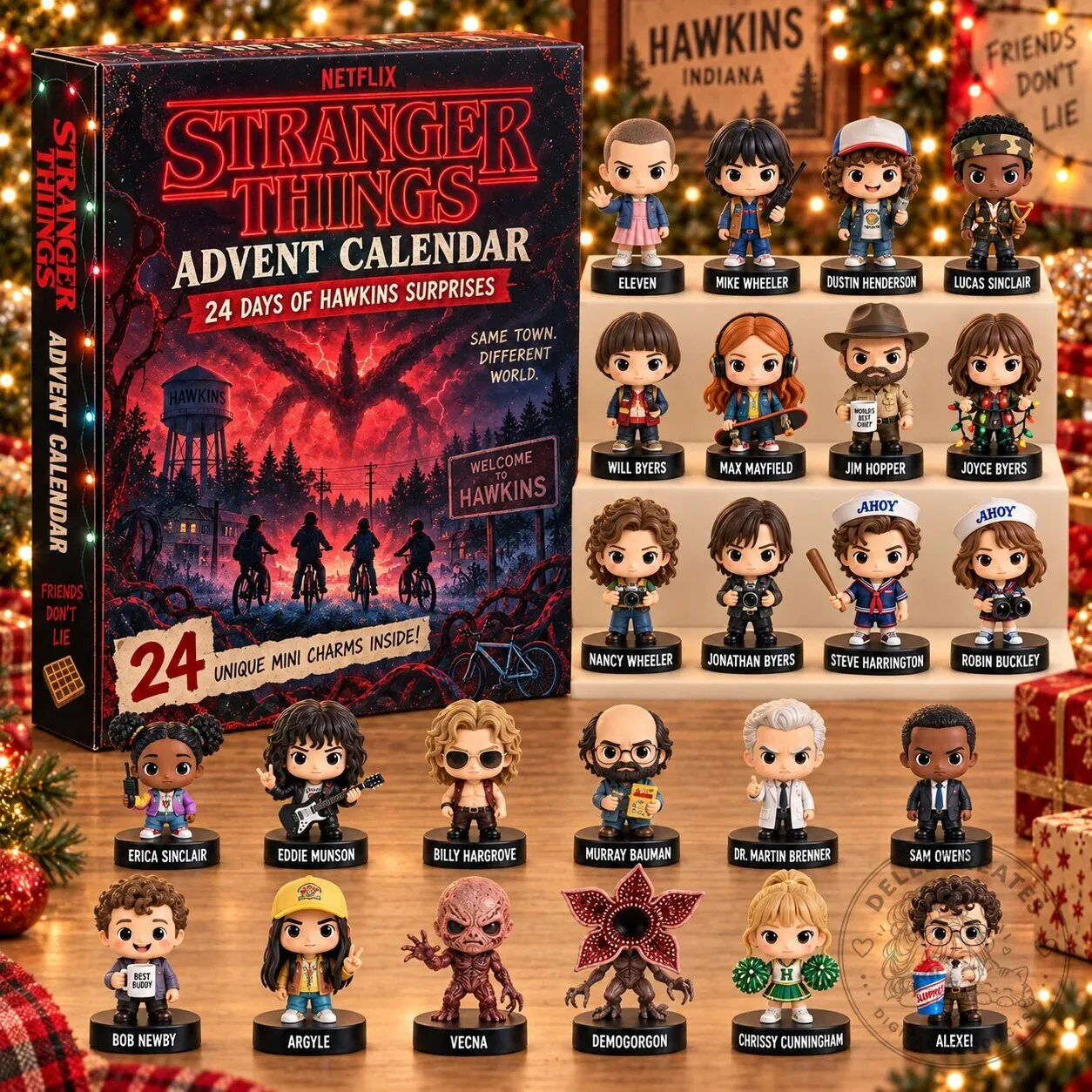 Stranger Things 24 Days of Hawkins Surprises Advent Calendar with Mini Figurines