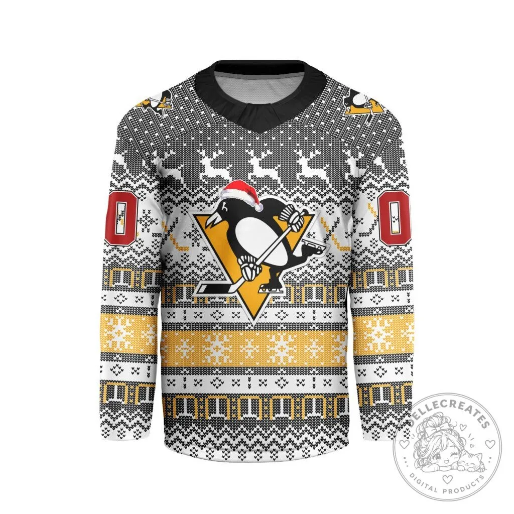 Pittsburgh Penguins Christmas Ugly Sweater Hockey Jersey