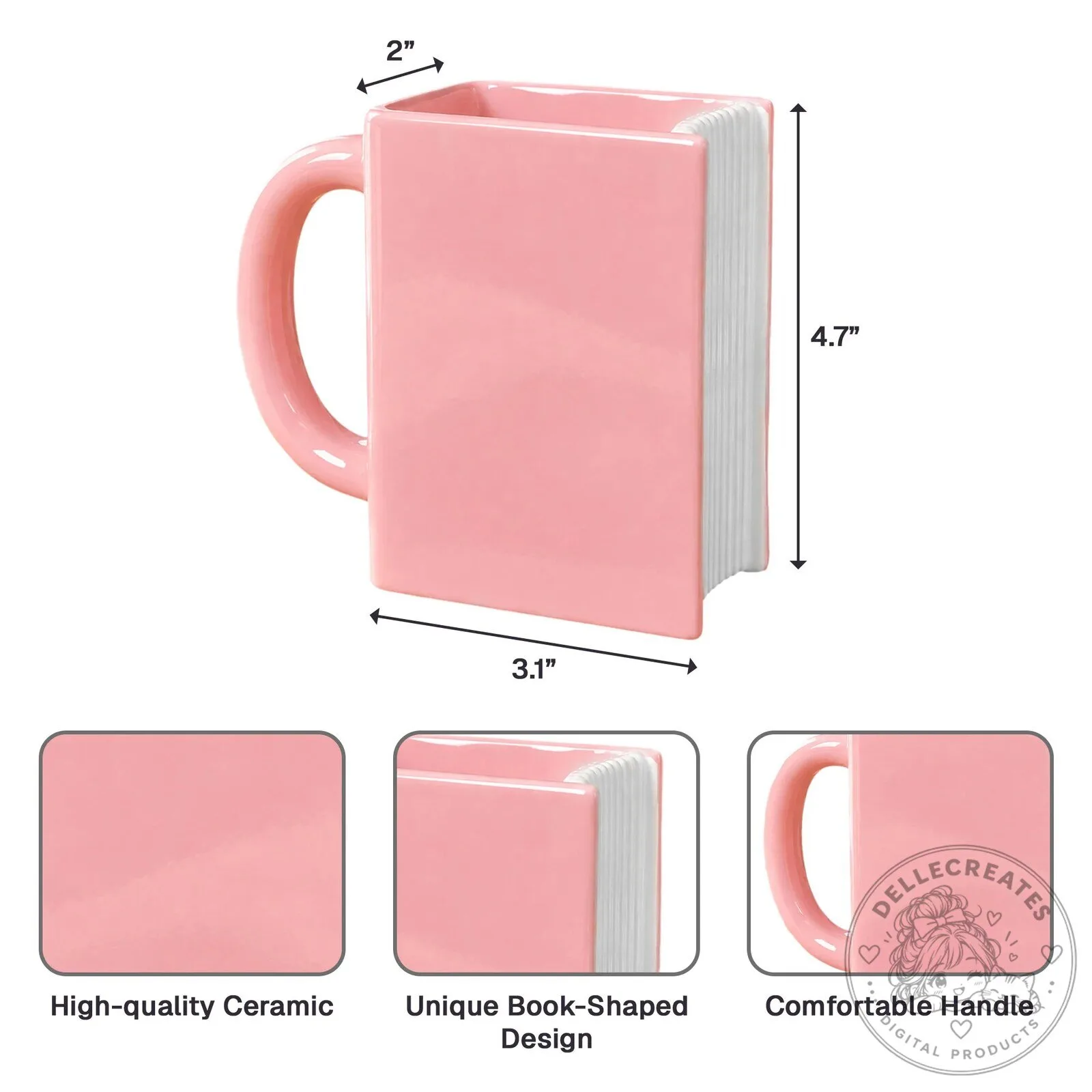 Personalized Book Lover Mug, Custom Name Floral Bookshelf Coffee Cup Gift for Her 13 Personalized Book Lover Mug, Custom Name Floral Bookshelf Coffee Cup Gift for Her
