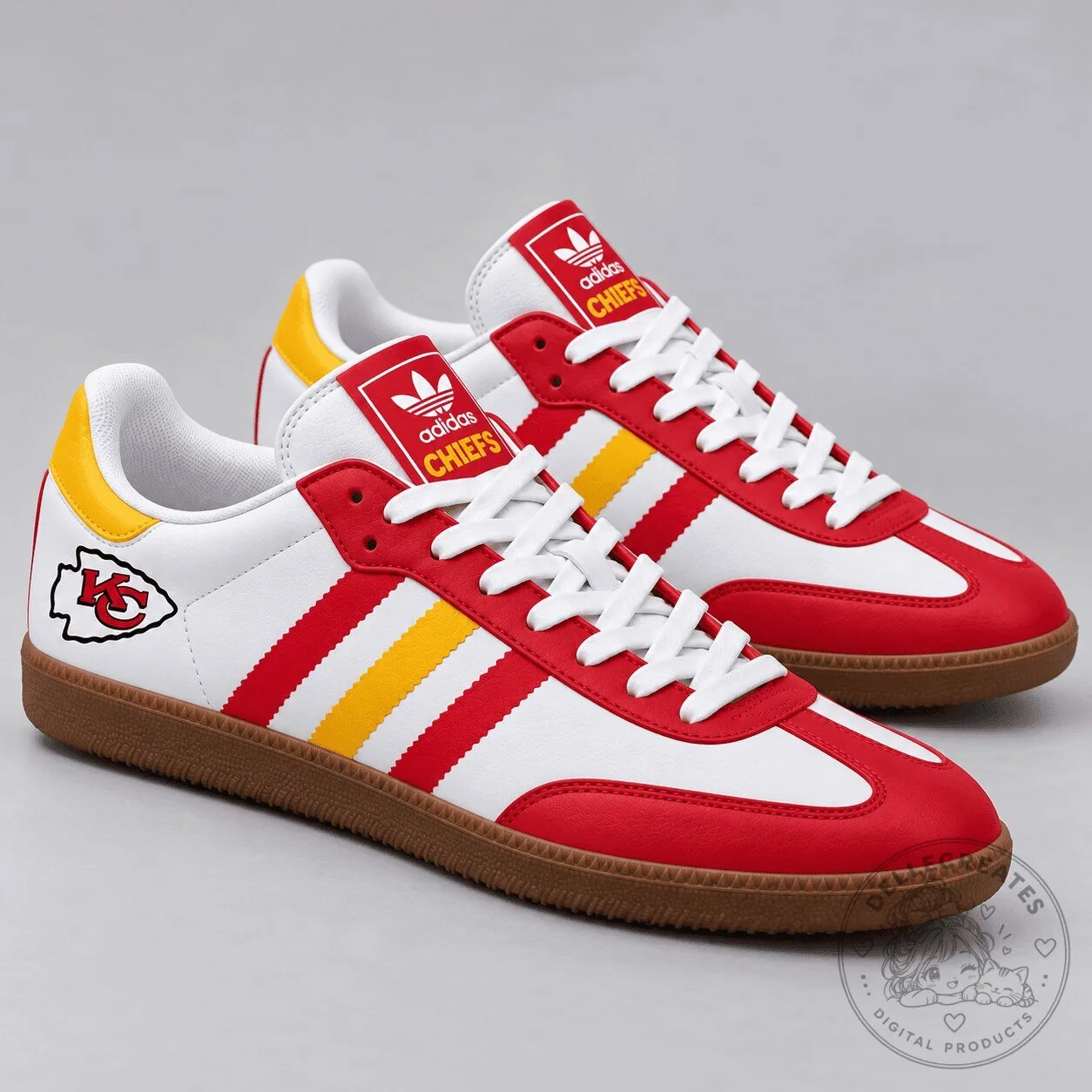 Kansas City Chiefs National Football League Team Logo Red and White Sneakers