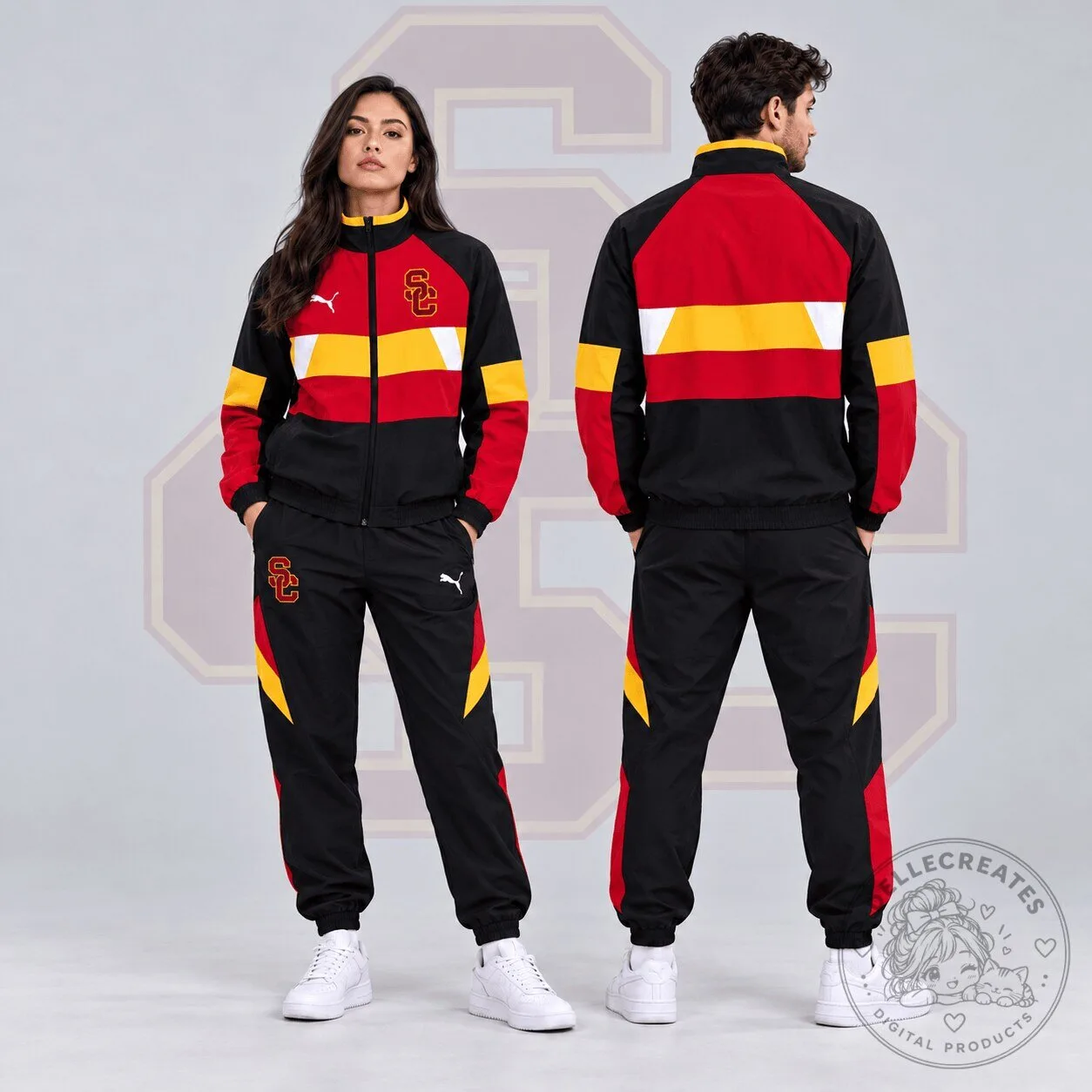 University of Southern California Trojans Colorblock Performance Tracksuit Jacket