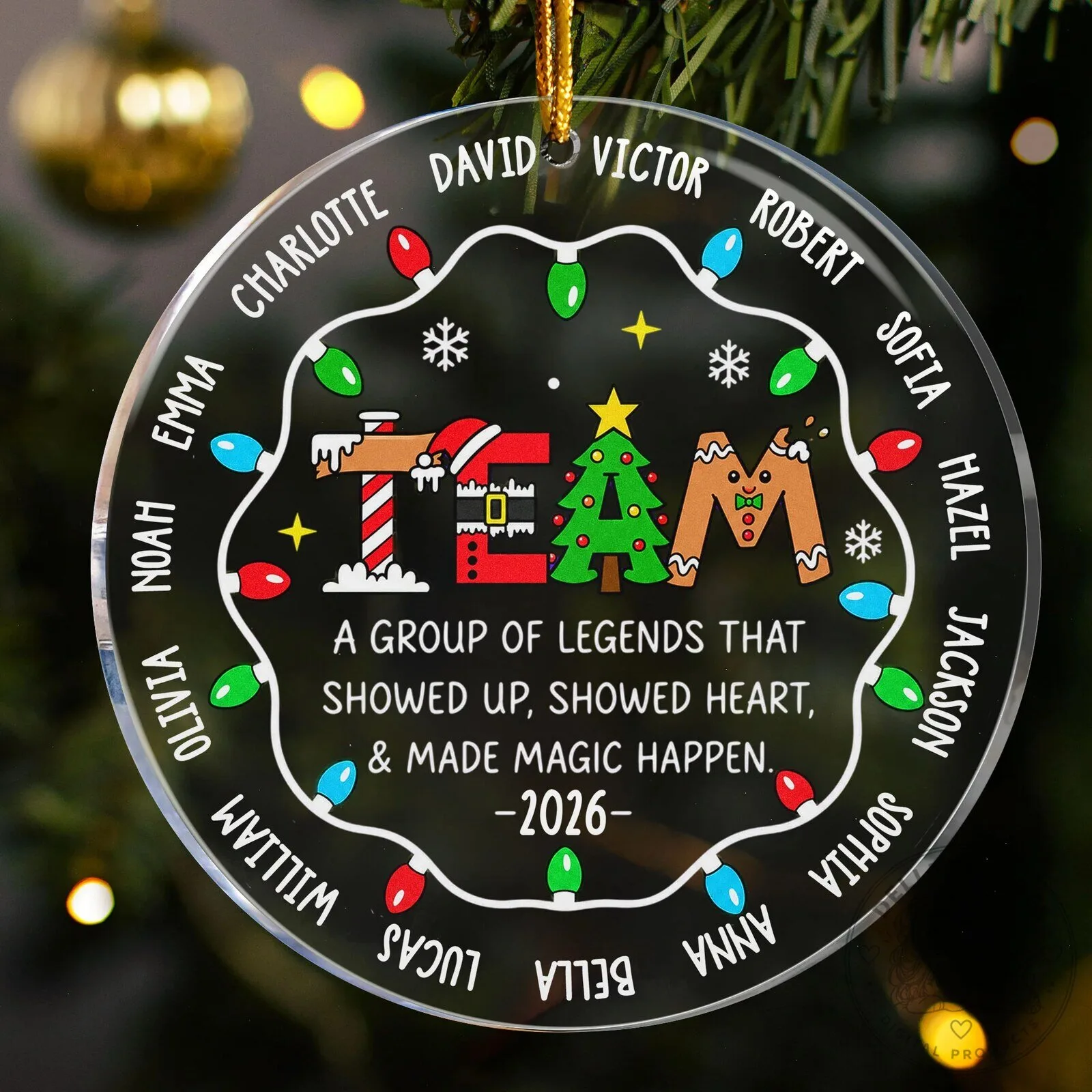 Personalized Team Christmas Tree Ornament 8 Personalized Team Christmas Tree Ornament