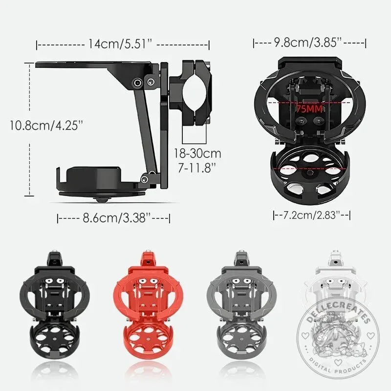 Foldable Motorcycle Handlebar Drink Holder for Water Bottles and Cups 28 Foldable Motorcycle Handlebar Drink Holder for Water Bottles and Cups