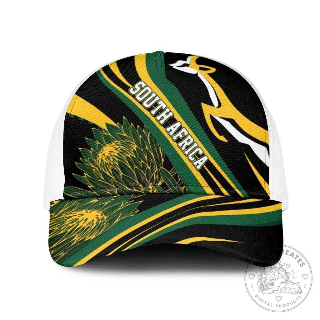South Africa Springboks Rugby Team Modern Motifs Mesh Trucker Cap Hat