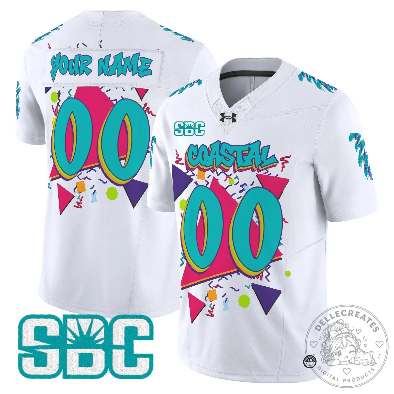 Custom Football Jersey from the 90s for Coastal Carolina Chanticleers