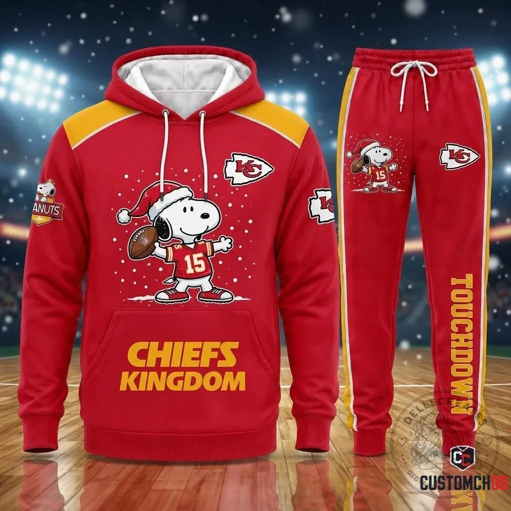 Kansas City Chiefs Snoopy Christmas Football Fan Adult Hoodie Sweatshirt