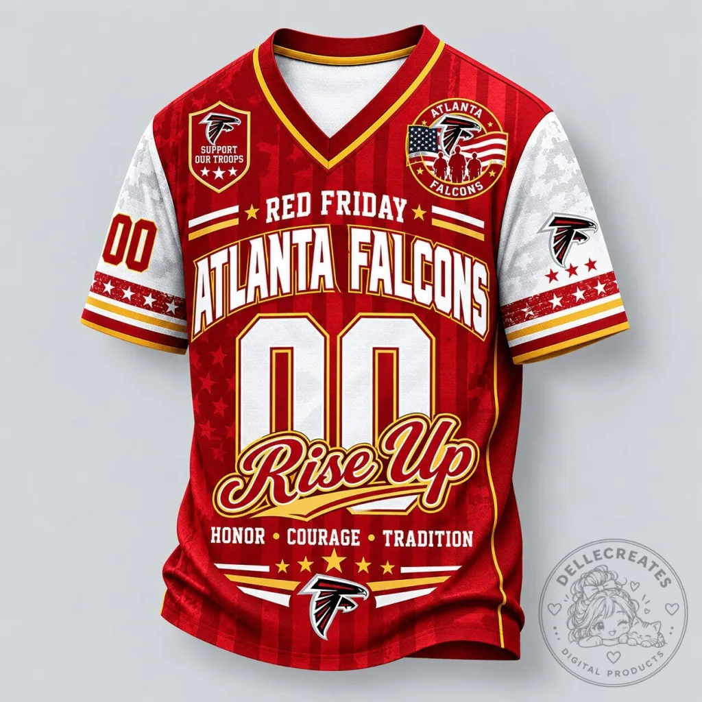 Atlanta Falcons Red Friday Support Our Troops NFL Football Jersey Atlanta Falcons Red Friday Support Our Troops NFL Football Jersey
