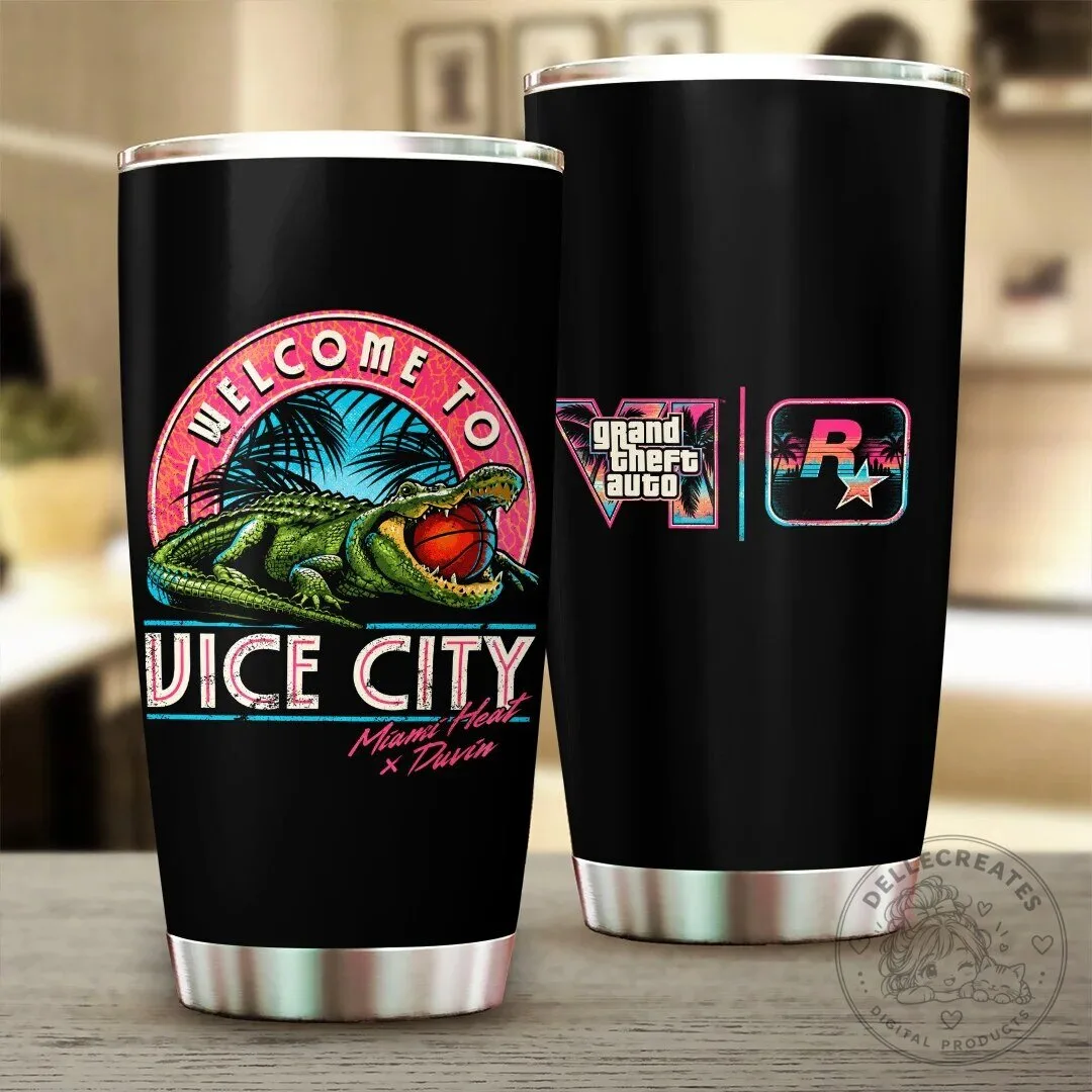 Grand Theft Auto Vice City Miami Heat Alligator Welcome Tumbler