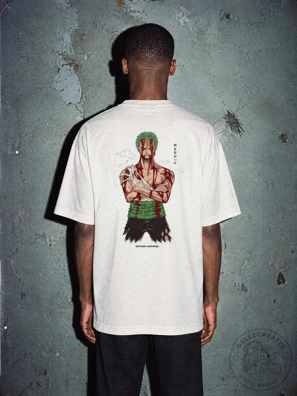 One Piece Roronoa Zoro Nothing Happened Anime Graphic T-Shirt