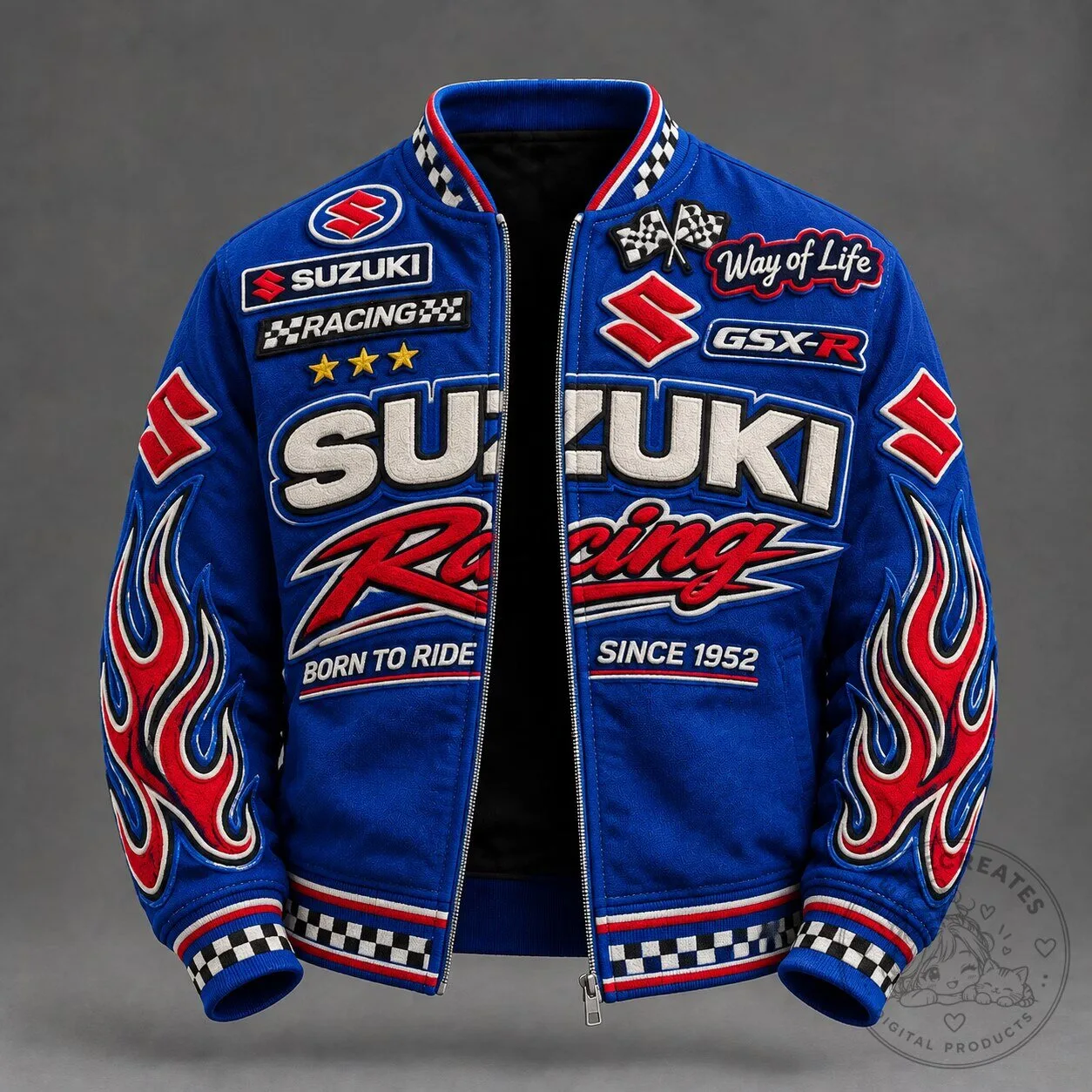 Suzuki Racing Born To Ride Since 1952 Blue Bomber Jacket