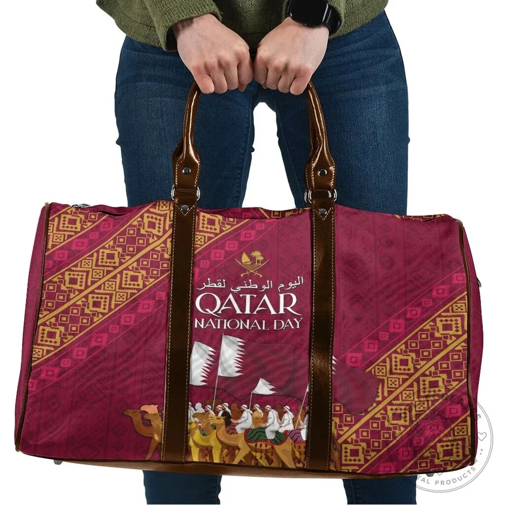 Qatar National Day Celebration Arabian Peninsula Camel Parade Travel Bag