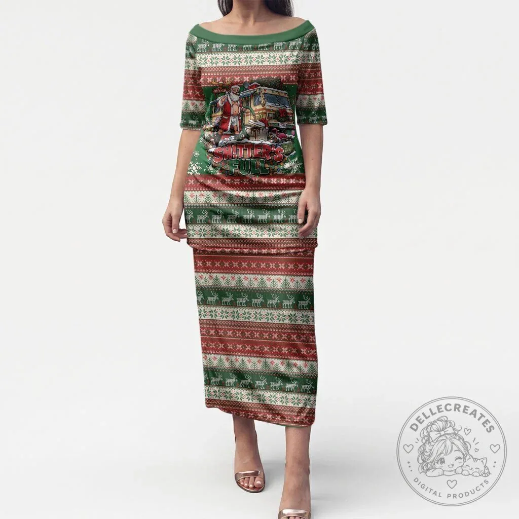 Christmas Vacation Shitter Was Full Funny Ugly Christmas Sweater Dress