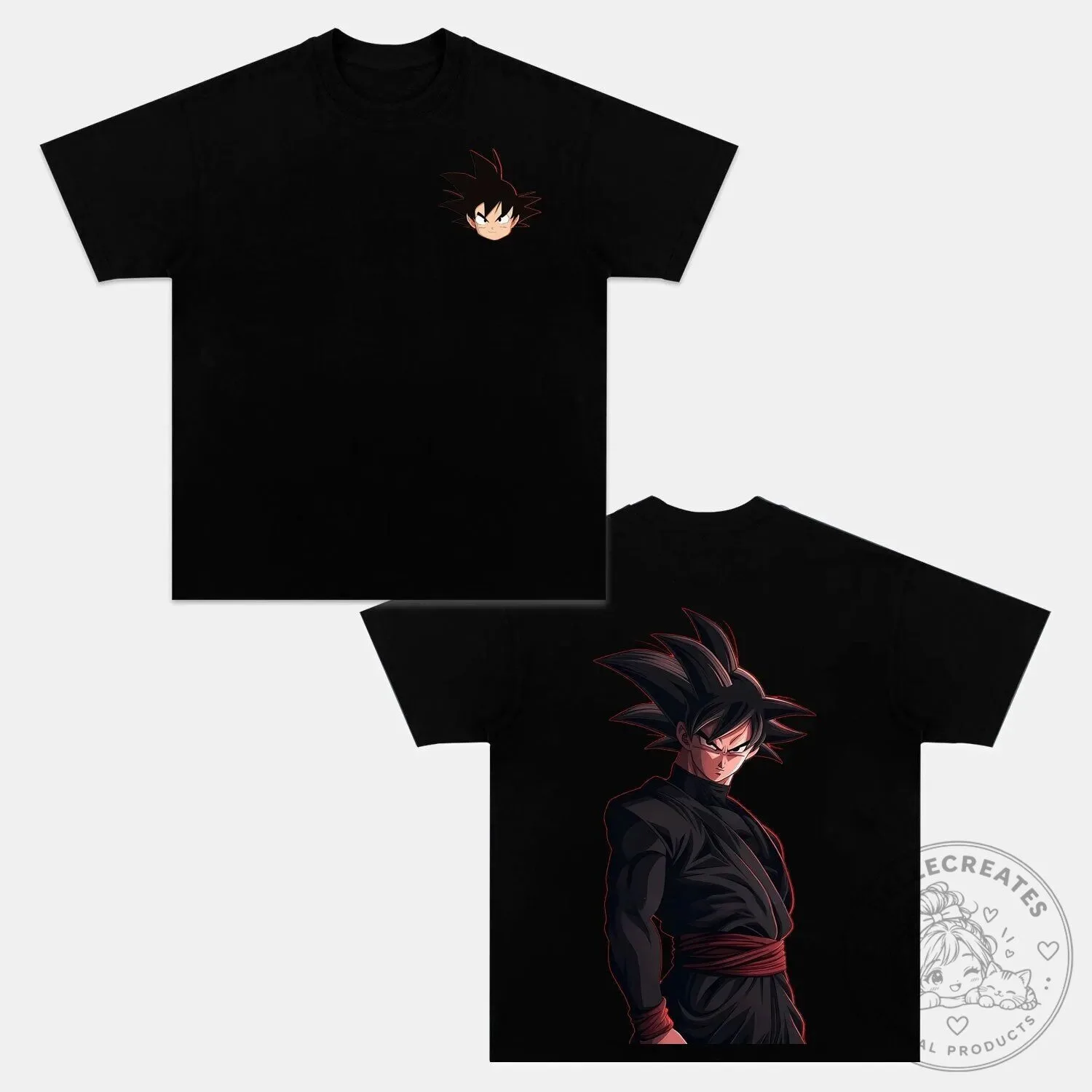 Goku Black Super Saiyan Rose Dragon Ball Z Anime Inspired Graphic T-Shirt