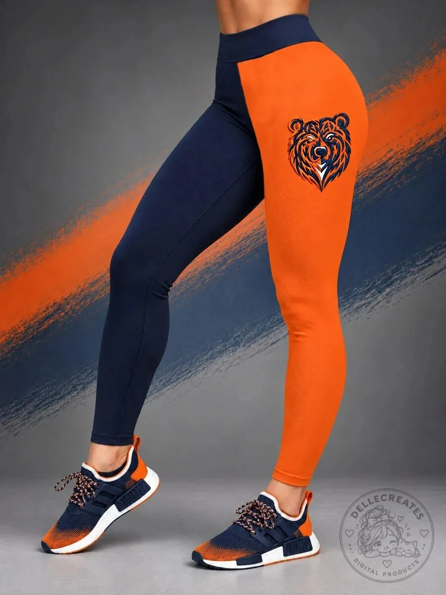 Chicago Bears Gameday Football Fan Leggings for Women