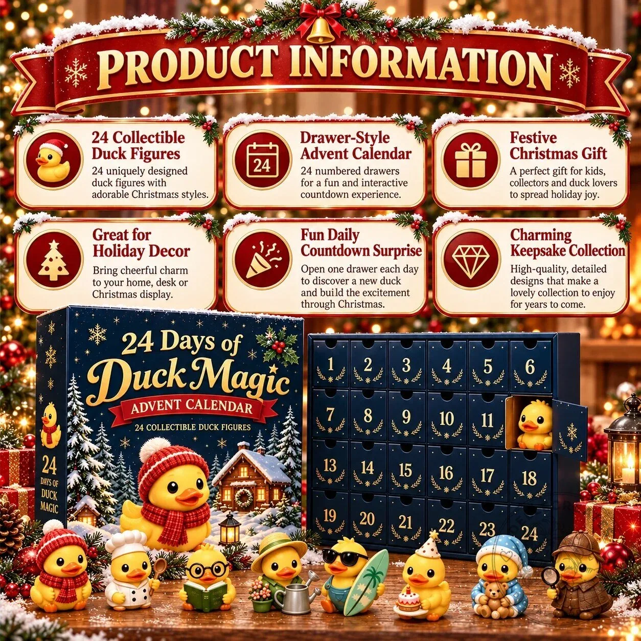 24 Days of Duck Magic Advent Calendar with Collectible Rubber Duck Figurines 13 24 Days of Duck Magic Advent Calendar with Collectible Rubber Duck Figurines