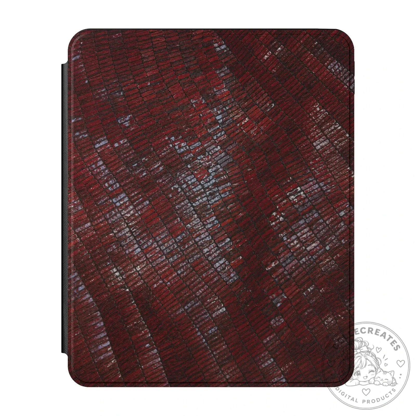Crimson Scale Pattern Protective iPad Case