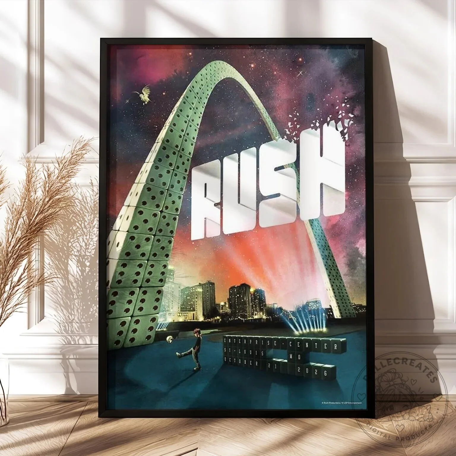 St. Louis Missouri Concert Event Poster for Rush at the Enterprise Center