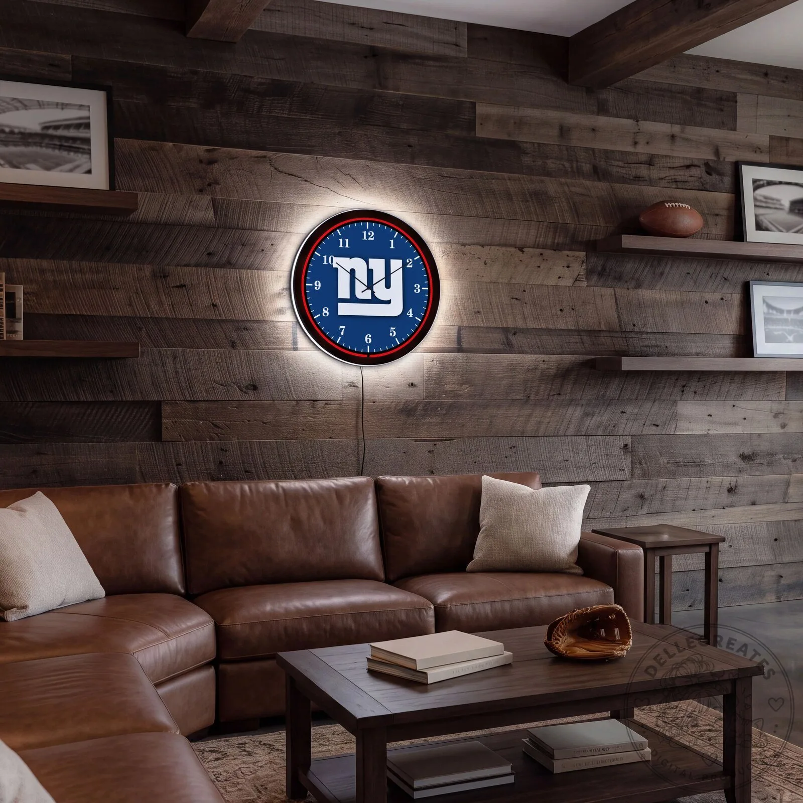 New York Giants NFL Football Team Logo LED Backlit Wall Clock 10 New York Giants NFL Football Team Logo LED Backlit Wall Clock