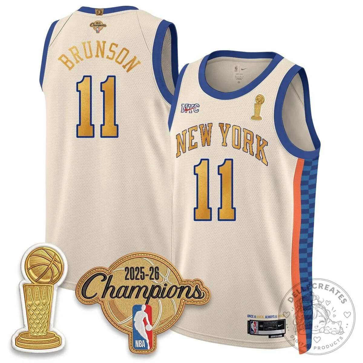 New York Knicks Jalen Brunson 2025-26 Champions City Edition Jersey 2 New York Knicks Jalen Brunson 2025-26 Champions City Edition Jersey