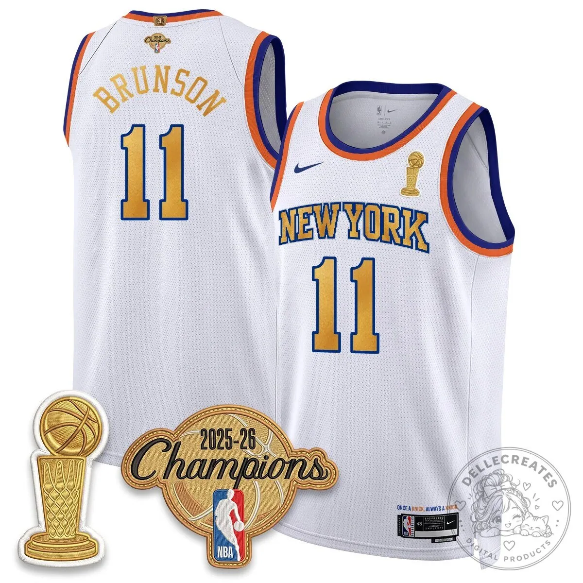 New York Knicks Jalen Brunson 2025-26 Champions City Edition Jersey 53 New York Knicks Jalen Brunson 2025-26 Champions City Edition Jersey