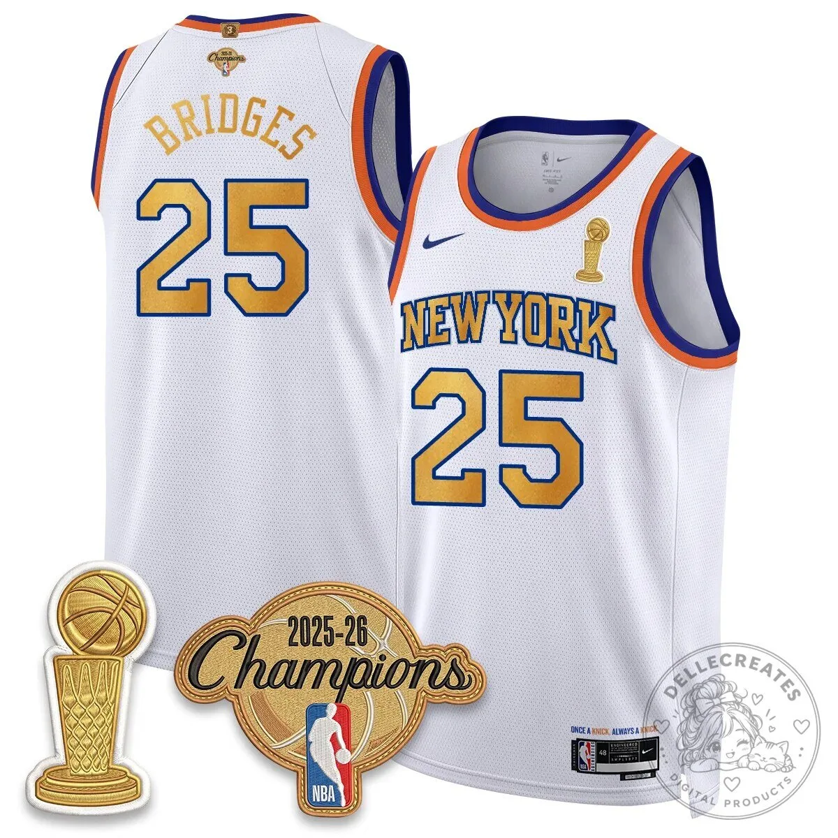 New York Knicks Jalen Brunson 2025-26 Champions City Edition Jersey 56 New York Knicks Jalen Brunson 2025-26 Champions City Edition Jersey