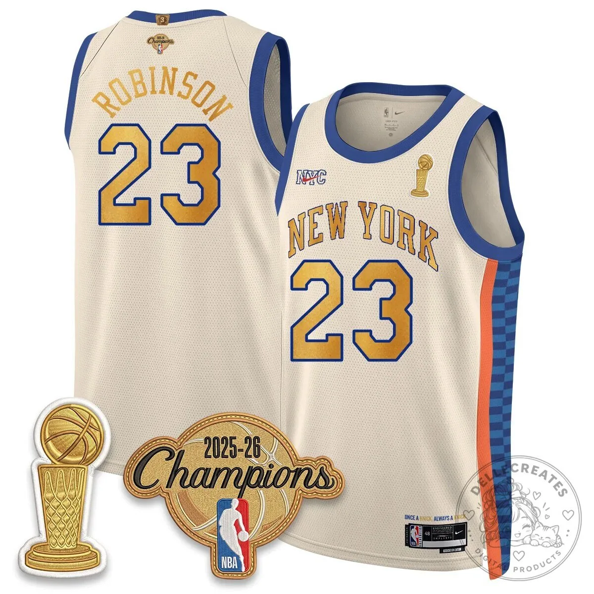 New York Knicks Jalen Brunson 2025-26 Champions City Edition Jersey 66 New York Knicks Jalen Brunson 2025-26 Champions City Edition Jersey