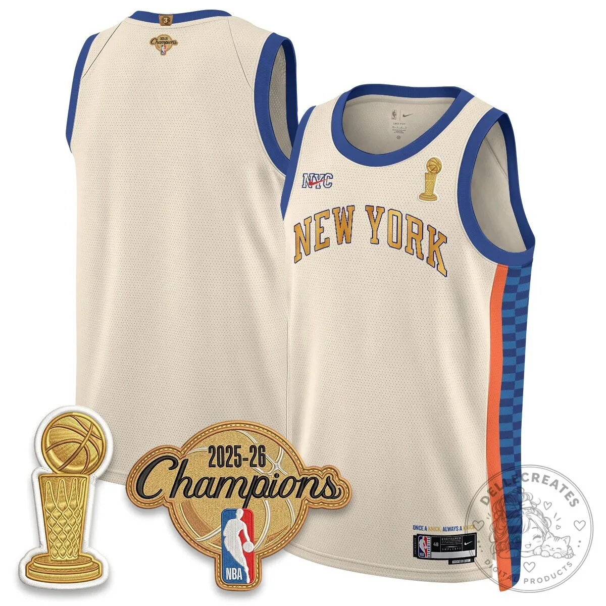 New York Knicks Jalen Brunson 2025-26 Champions City Edition Jersey 69 New York Knicks Jalen Brunson 2025-26 Champions City Edition Jersey