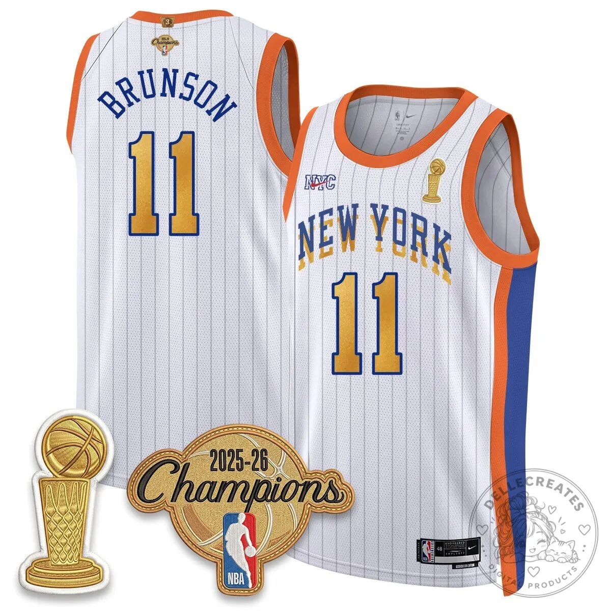 New York Knicks Jalen Brunson 2025-26 Champions City Edition Jersey 70 New York Knicks Jalen Brunson 2025-26 Champions City Edition Jersey