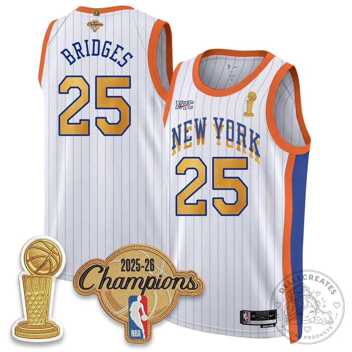 New York Knicks Jalen Brunson 2025-26 Champions City Edition Jersey 73 New York Knicks Jalen Brunson 2025-26 Champions City Edition Jersey