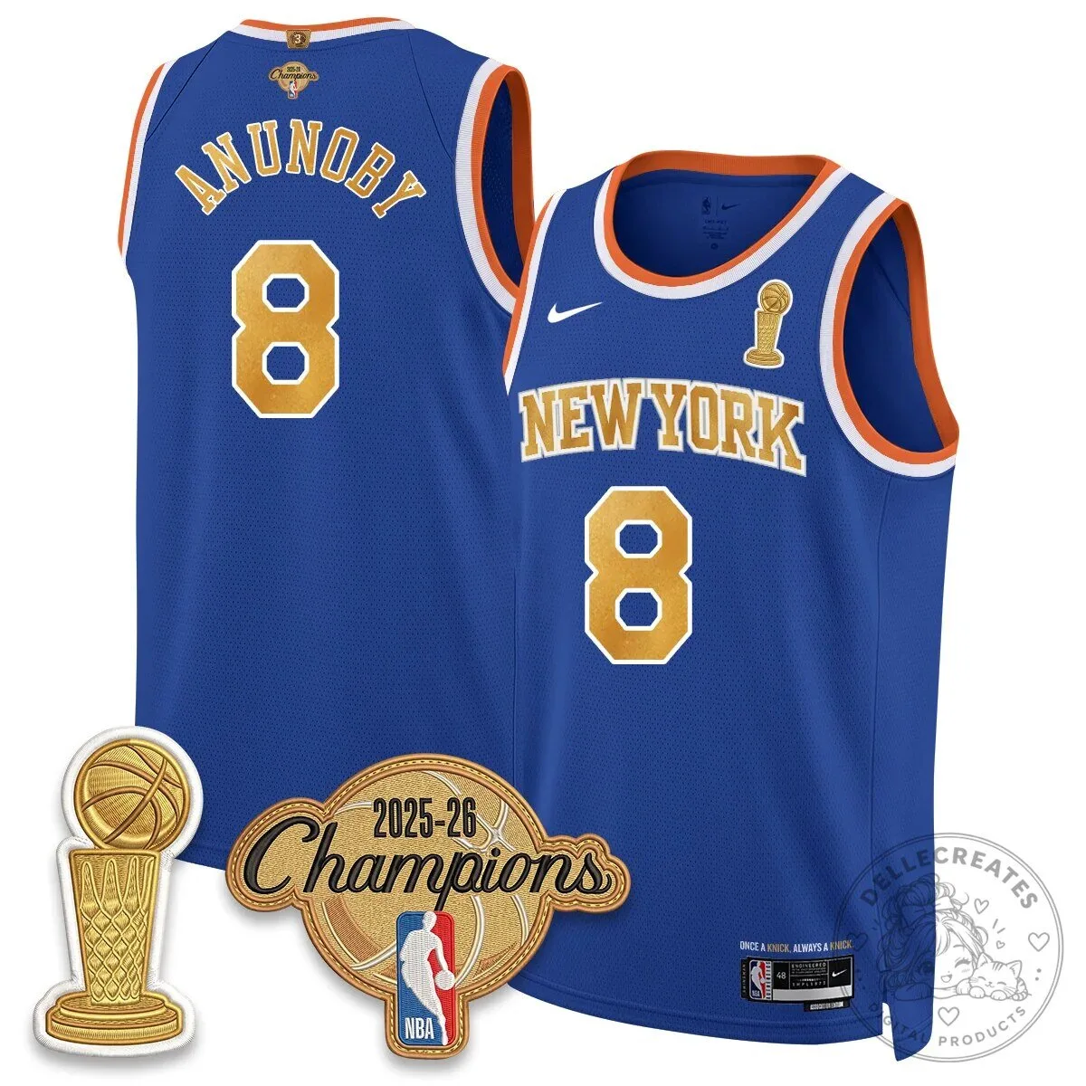 New York Knicks Jalen Brunson 2025-26 Champions City Edition Jersey 90 New York Knicks Jalen Brunson 2025-26 Champions City Edition Jersey