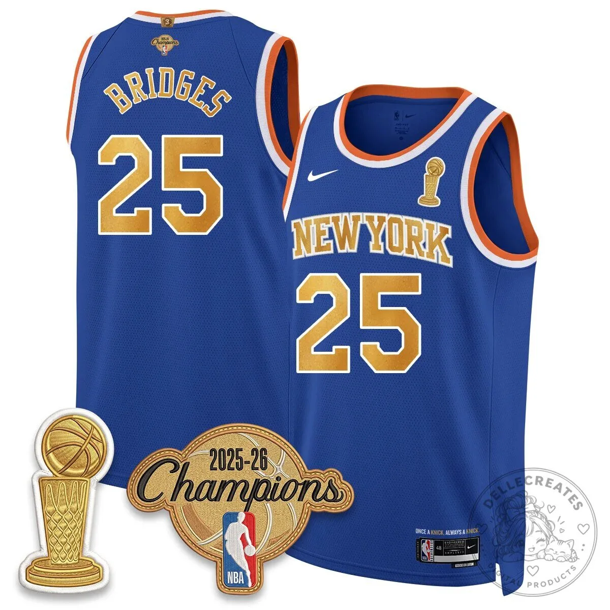 New York Knicks Jalen Brunson 2025-26 Champions City Edition Jersey 91 New York Knicks Jalen Brunson 2025-26 Champions City Edition Jersey