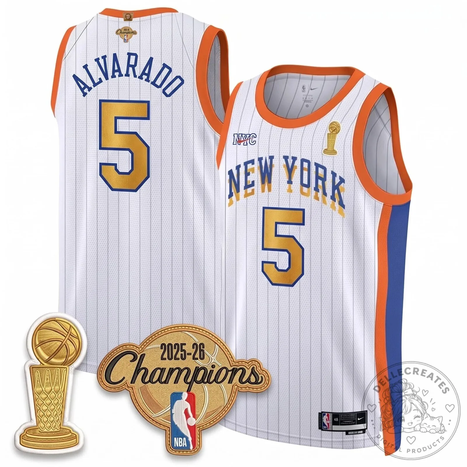 New York Knicks Jalen Brunson 2025-26 Champions City Edition Jersey 98 New York Knicks Jalen Brunson 2025-26 Champions City Edition Jersey