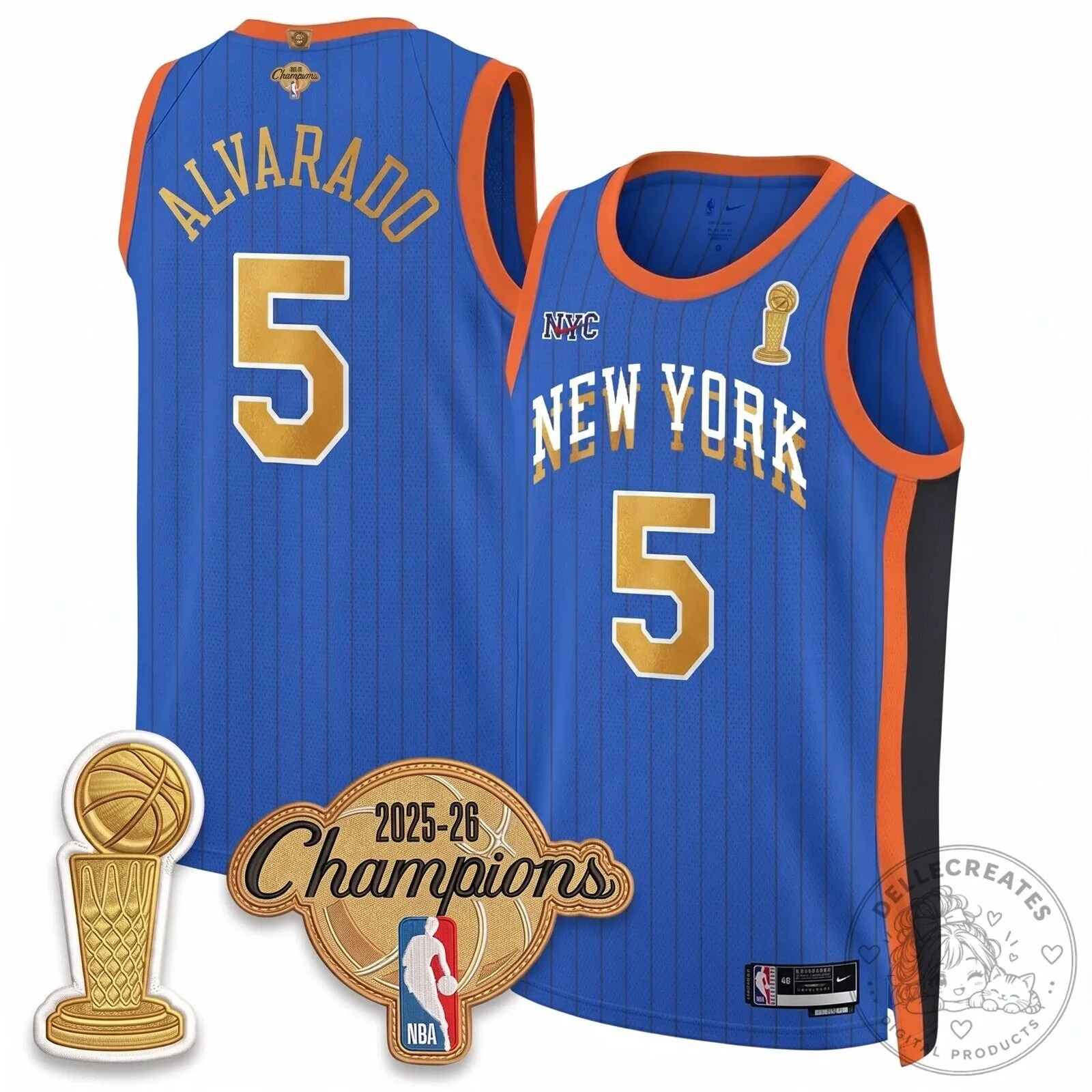New York Knicks Jalen Brunson 2025-26 Champions City Edition Jersey 101 New York Knicks Jalen Brunson 2025-26 Champions City Edition Jersey